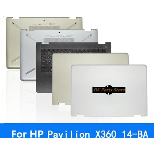 For HP Pavilion X360 14-BA A shell C shell D shell silver keyboard notebook shell
