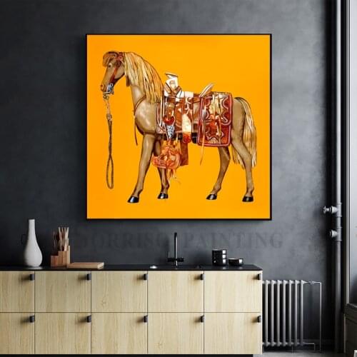 Europe Classic War Horse Canvas Painting Dining Wall Art Hallway Pictures Prints For Living Room Home Corridor Decor Posters