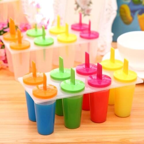 8 Cell Pop Mold Popsicle Maker Lolly Mould Tray Pan Kitchen Frozen Ice Cream New