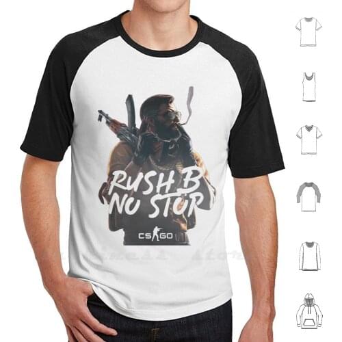 Counter Strike Csgo Rush B No Stop T Shirt 6xl Cotton Cool Tee Csgo Counter Strike Esports Meme Rush B Cyka Blyat Russian