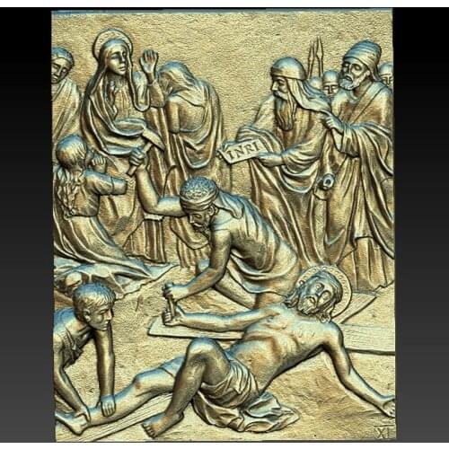 Religion 3d STL Model Relief for CNC Router Printer Laser Aspire Cut3d Artcam Crucifixion of Jesus