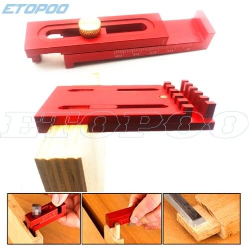 Woodworking Mini Gap Gauge Aluminum Alloy Depth Measuring Sawtooth Ruler Marking Gauge Measuring Tools