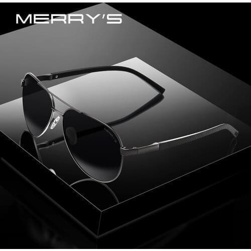 MERRYS Men Classic Pilot Sunglasses HD Polarized Sun glasses For Driving TR90 Legs UV400 Protection S8190