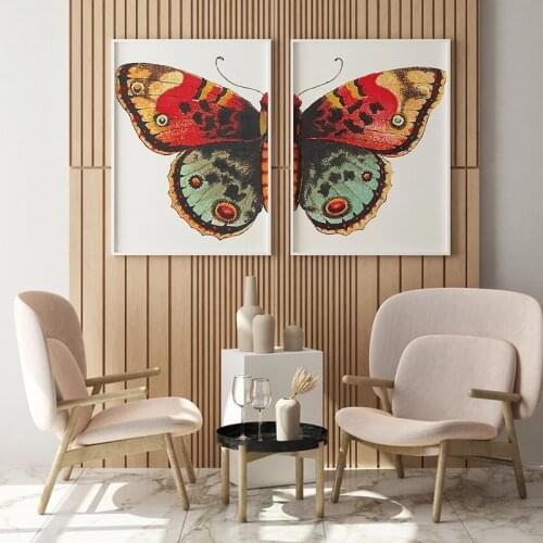 Nordic Watercolor Butterfly Canvas Painting Poster Print Modern Wall Art Picture Aisle Living Room Bedroom Home Decor Cuadros