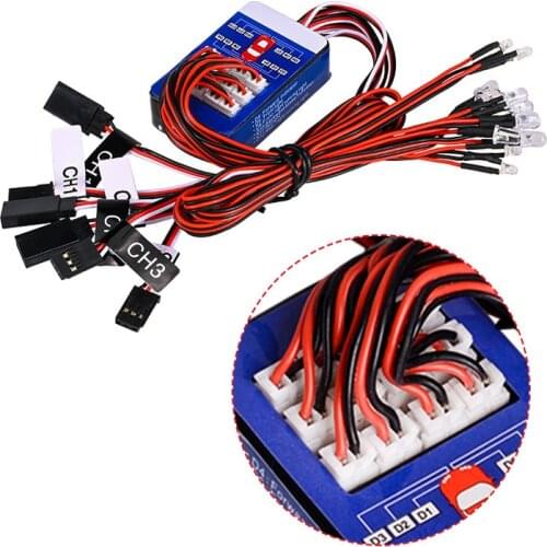 TAMIYA 12 LED Simulation Lights Smart System Flash Lighting Two lamp can be controlled switch For RC 1/10 Scale Models Car