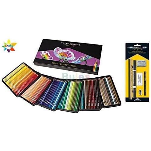 Usa Oem New Prismacolor Premier Colored Pencils Big Soft Core 150-Count With Prismacolor Colored Pencil Sketch Accessory Set 7PC