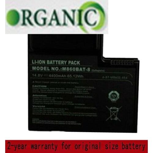 14.8V 4400mAh 65.12wh Genuine M860BAT-8 Laptop Battery For Clevo 6-87-M860S-4P4 M860TU