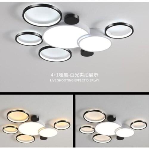 Factory direct Nordic modern living room LED ceiling lamp bedroom lamp restaurant LED chandelier hotel lamp dimming LED lamp