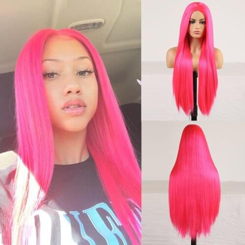 RONGDUOYI Pink Wigs