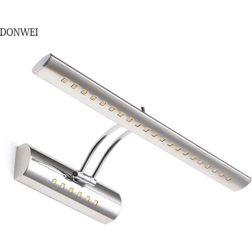 DONWEI 7W 9W LED Makeup Mirror Light stainless steel Wall Lights for Bathroom Dressing room Kitchen Indoor Decor Wall Lamp