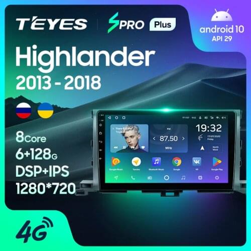 TEYES SPRO Plus For Toyota Highlander 3 XU50 2013 - 2018 Car Radio Multimedia Video Player Navigation No 2din 2 din dvd