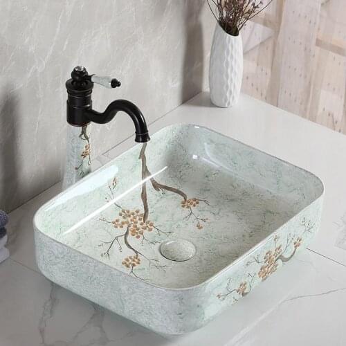 Washbasin counter basin basin ceramic bathroom wash basin above counter basin single basin non-porous splash-proof light luxury