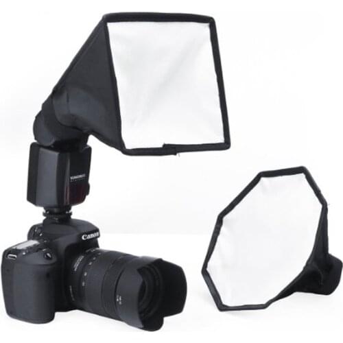 High Quality Universal Octagon 20cm + 15x20cm Portable Flash Diffuser Kits For External Flash Speedlite Photo Studio SoftBox