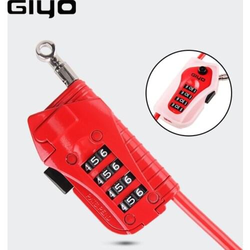 GIYO Bicycle Password Lock 2000mm Anti Theft Locks Mountain Bike Zinc Alloy Cable-Lock Wire-Lock L-03
