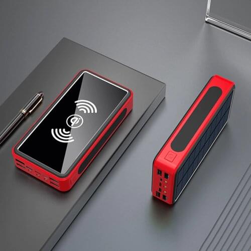 Power Bank 50000mAh Solar Powerbank Portable Qi Wireless Charger For iPhone Samsung Xiaomi mi Mobile External Battery Poverbank