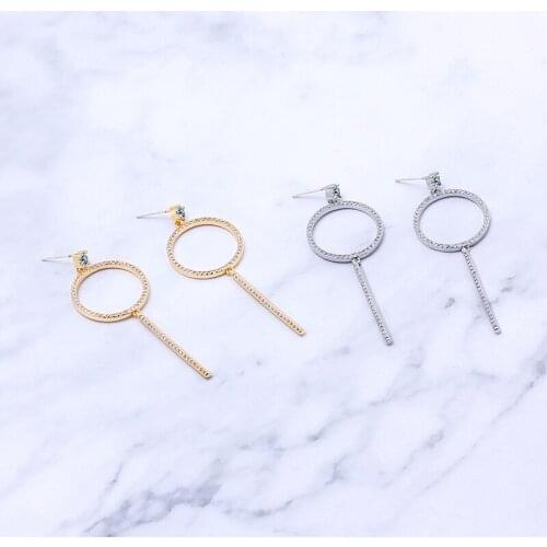 Zhijia New exaggerated Big Earrings for Women Circle Round Earrings Jewelry Halloween Gift Round Geometric Hanging Earrings