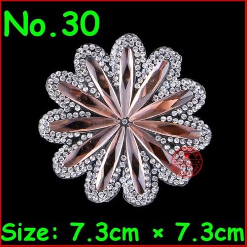 1 Pcs Flower Shine Patches Hotfix Rhinestone Heat Iron on Motif Rhinestone Patch For Women Clothes Wedding Dress DIY Accessories
