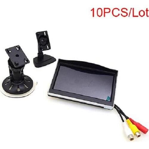 10 PCS 5" Car Monitor 12-24V Truck In-Car TFT LCD Screen Suction Cup & Dash Stand for Backup Camera DVD Media Player
