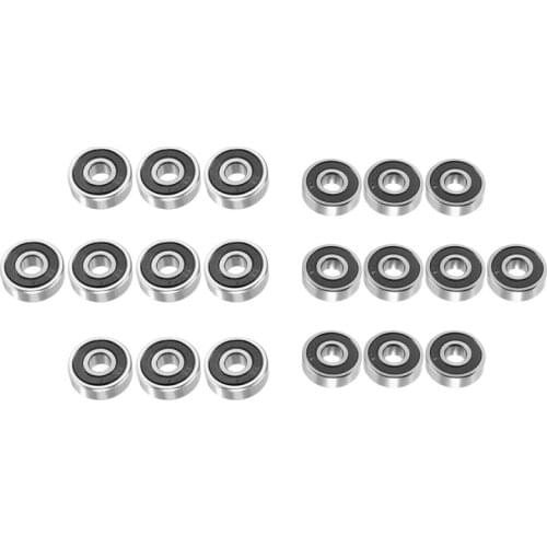 10Pcs 628RS 8mmx24mmx8mm Double Sealed Miniature Deep Groove Ball Bearing & 10Pcs 629RS 9mmx26mmx8mm