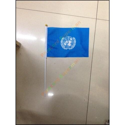 14 * 21 cm the United Nations hand signal waving flag small banner flags