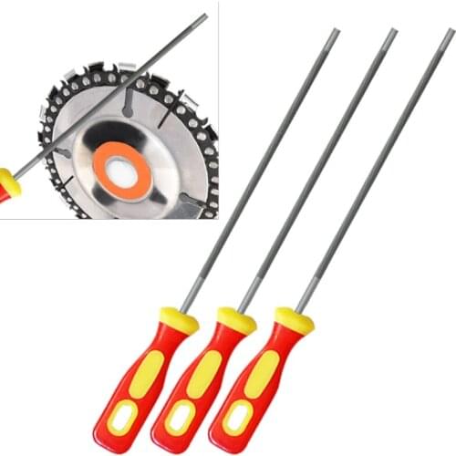 3pcs Round High Carbon Steel Sharpening Chainsaw Saw Chain Files Sharpener for Woodwork Chainsaw File 4/4.8/5.5mm