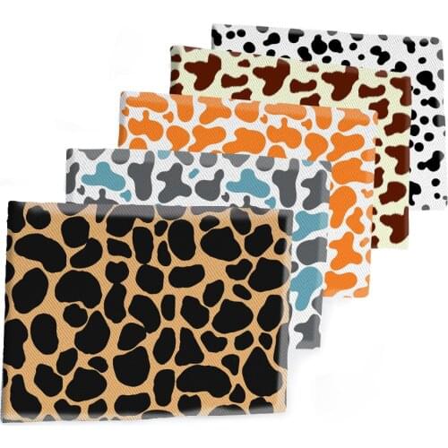 50*145CM Fabric Cow Speckle Design Printed Polyester Cotton Twill Fabric Patchwor Printed