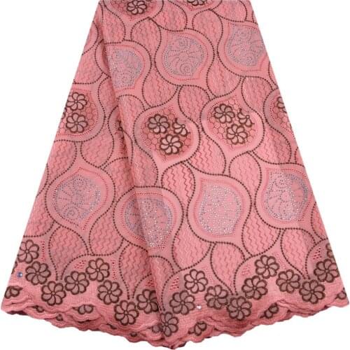 Zhenguiru Hot Sale African Cotton Lace Fabric High Quality With Stones Swiss Voile Lace In Switzerland African Lace Fabric A1631