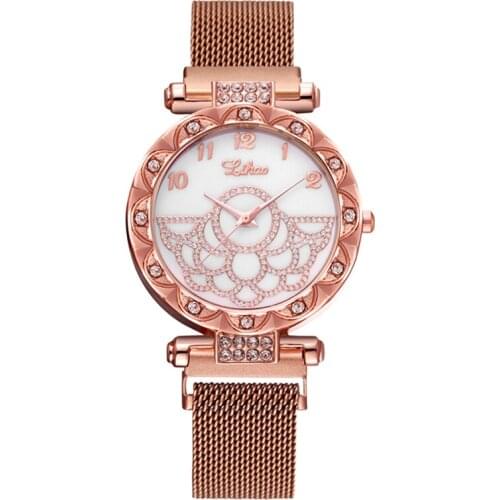 Reloj Mujer Women Gold Magnetic Belt Watches Luxury Female Clock Quartz Wristwatch Fashion Casual Ladies Watch relogio feminino