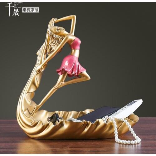 Dancer Creative design Receive a case Tea table Shoe ark Fine carving home decoration accessories modern european style decor