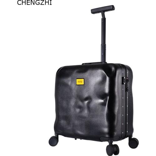 CHENGZHI High Quality 18inch personality rolling luggage spinner wheel men women travel carry on trolley suitcase