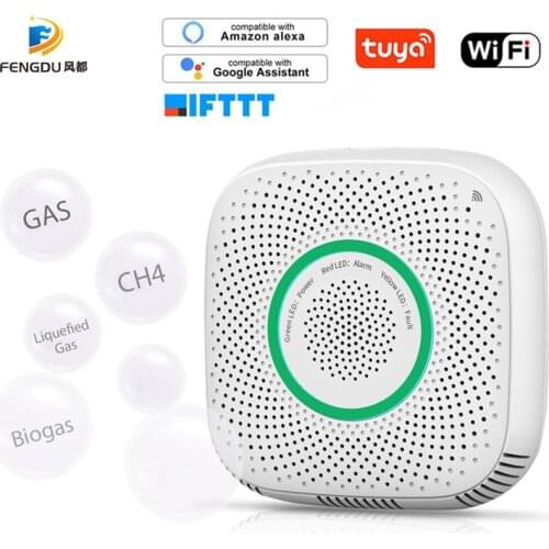 Gas Leak Sensor Wifi Gas Alarm Leakage Sensor Smart Home Security Detector Work with Tuya APP