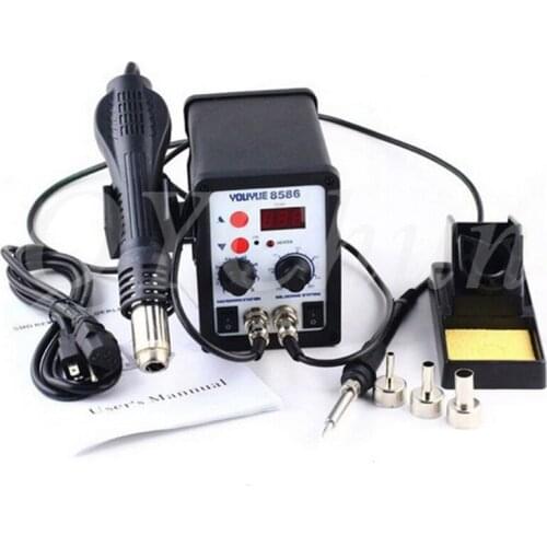 Two-in-one hot air gun superior 8586 858D + miniature hot air gun induction hot air gun