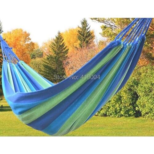 Fedex DHL Free shipping Colorful canvas fabric camping hammock outdoor furniture out door Sport hammock,50pcs/lot