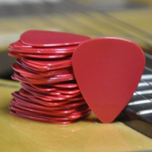 Lots of 100pcs Red 0.71mm Medium Smooth ABS Guitar Picks Plectrums