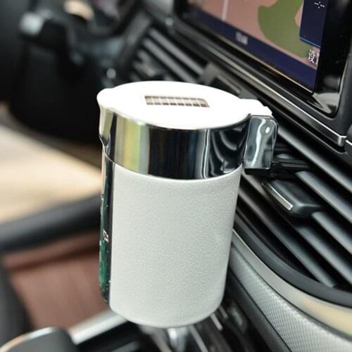 Fashion Carbon Fiber Home Car Ashtray Vehicle Air Vent Hanging LED Light Trash Can Ashtray Car Accessories