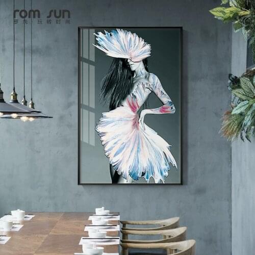 Fashion Models Sexy Women Canvas Painting Posters Print Unique Wall Art Pictures For Living Room Bedroom Entrance Modern Decor