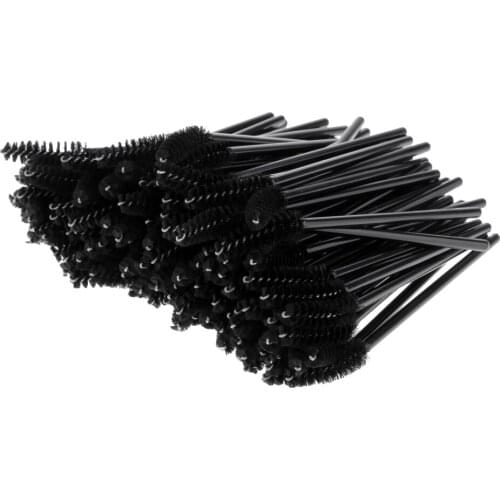 Makeup Eye Lash Brushes Kit , Disposable 100pcs/lot Spiral Mascara Wands Applicator Nylon Eye Lash Comb Set