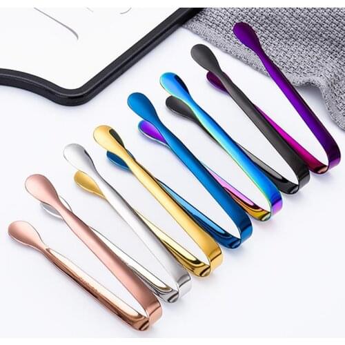 Stainless Steel Ice Tongs Portable Creative Universal Sugar Tongs Food Tongs Kitchen Tools BBQ Tools Accessories