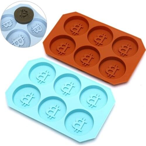 NEW Ice Cube Maker DIY Ice Mould Bitcoin Ice Cube Tray Silicone Mold Whiskey Cocktail Ice Lattice Freeze Mold Candy Cake Molds