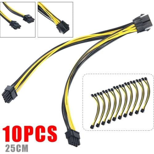 New Arrival PCI-Express 8 Pin to Dual 8 (6+2) Pin Graphics Video Card Adapter Power Supply Cable For PC Computer CPU