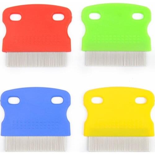 Pet Flea Comb Stainless Steel Pin Dog Hair Cat Kitten Puppy Pin Brush for Dog Cat Kitten Hair Trimmer Brushes Grooming Supplies