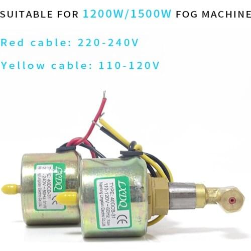 1200w / 1500w Stage fog machine accessories sucker rod pumping plastic joint electromagnetic pump smoke machine 31w