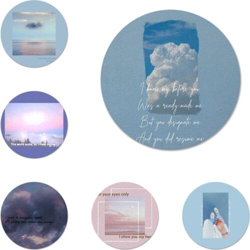 Blue Aesthetics songs lyrics Custom Kitchen Home Decor Refrigerator Magnetic Stickers Opener Beer Coke 58mm