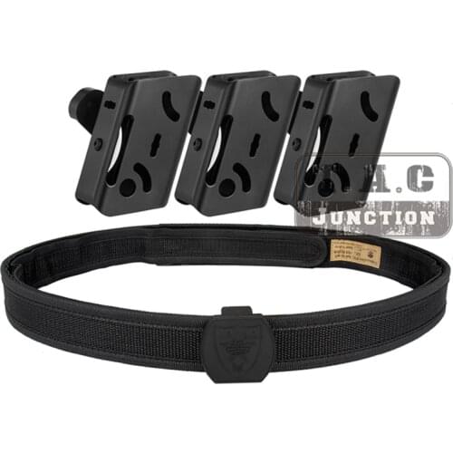 IPSC USPSA IDPA Competition High Speed Shooting Inner & Outer Belt w/ 3x Adjustment Race Master Aluminum Pistol Magazine Pouch