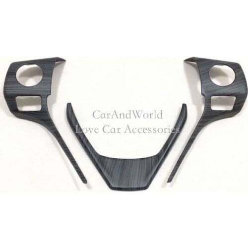 For Toyota RAV4 2016 2017 2018 Interior Steering Wheel Sequin Cover Moulding Frame Trims Chrome Sticker Car-Styling Accessories