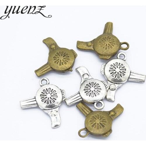 YuenZ 5pcs 2colour Antique bronze hair dryer Pendant Alloy DIY Fashion charm Bracelet Necklace Jewelry Accessories 23*20mm J335
