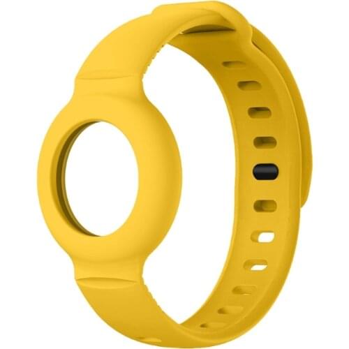 B2EF Anti-Lost Silicone Band Bracelet Protective Case for -Apple AirTag for Children , Adjustable Wristband for Children