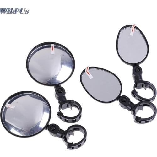 2Pcs Bicycle Rearview Mirrors Handlebar Mirrors Cycling Rear View MTB Bike Silicone Handle Rearview Mirror 70*50mm