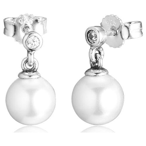 100% 925 Sterling Silver Luminous Elegance Stud Earrings for Women Fine Jewelry Silver 925 Earrings boucles d oreille femme