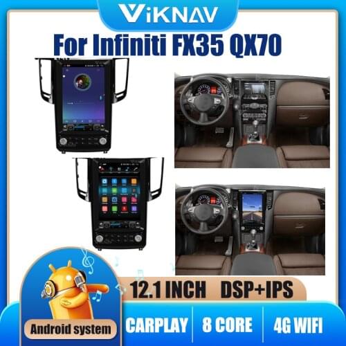 Tesla Style Vertical Screen 12.1 inch Android 9.0 Car Multimedia Player for Infiniti FX35 QX70 2012-2019 radio